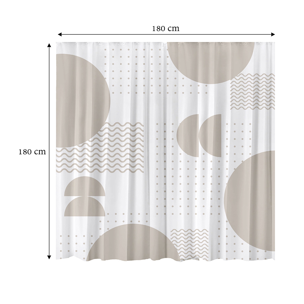 HOMEBASE MOYA RÈM NHÀ TẮM POLYESTER 180X180X0.1 CM MCH016