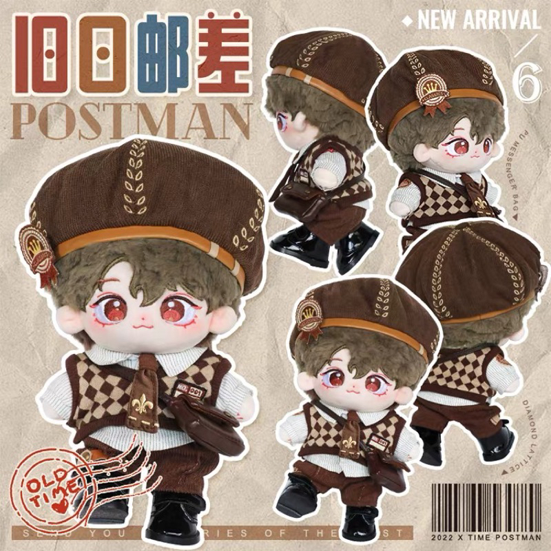 Outfit Doll POSTMAN Người Đưa Thư 20cm 40cm Xinh Xắn