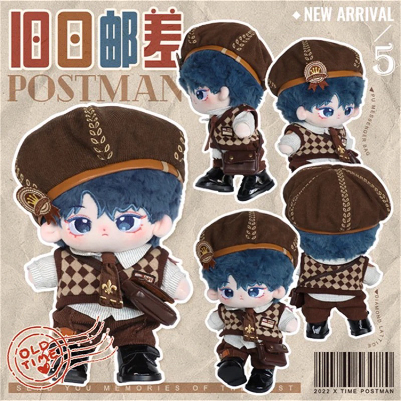 Outfit Doll POSTMAN Người Đưa Thư 20cm 40cm Xinh Xắn