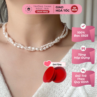 Dây Chuyền Ngọc Trai Bạc Hạt Trắng Ngà 10ly - NT34 - Ngọc Trai Trường Thịnh