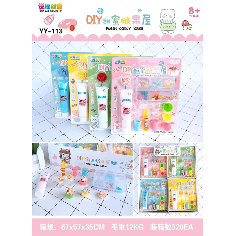 Bộ đồ chơi làm bánh kem DIY sáng tạo cho bé, hàng có sẵn