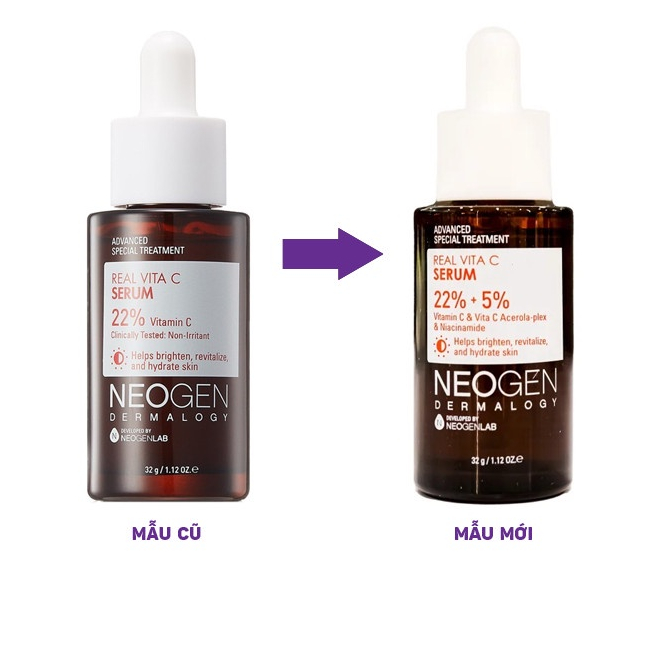 Tinh Chất Dưỡng Sáng Da, Mờ Thâm Neogen Dermalogy Real Vita C 22% + 5% Niacinamide Serum