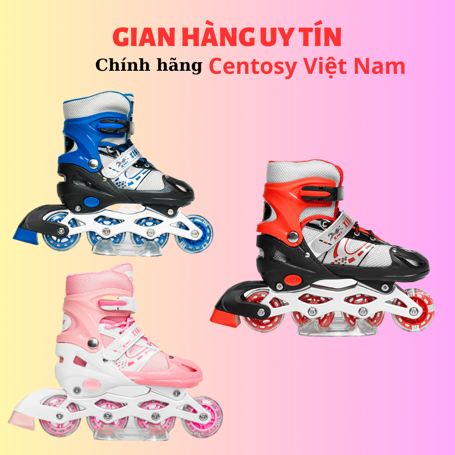 Giày Patin Trẻ Em Có Bánh Đèn Phát Sáng, Giầy Patin Bear Dành Cho Bé