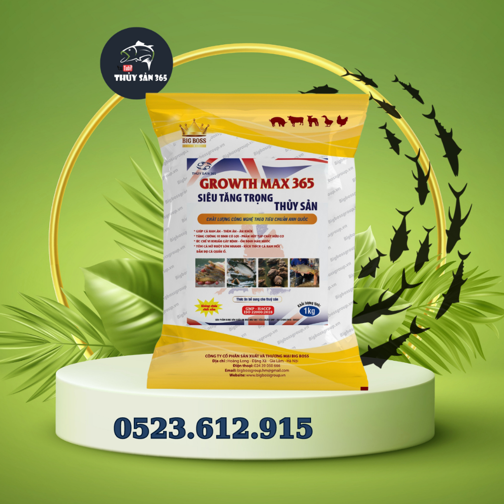 GROWTH MAX 365 - SIÊU TĂNG TRỌNG CHO THỦY SẢN