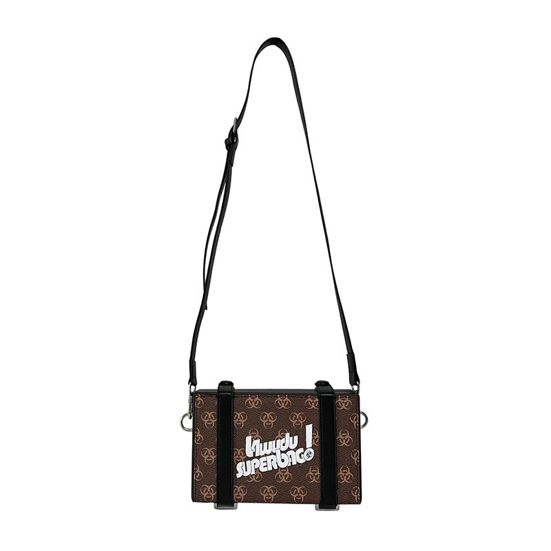 Túi Hộp Đeo Chéo Nam, Nữ Mini Bag Túi Xách Thời Trang Hộp Vuông Chữ Nhật Unisex chất lượng da xịn 3 màu