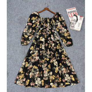 ĐẦM MAXI HOA TAY BỒNG DÀI (ẢNH THẬT)