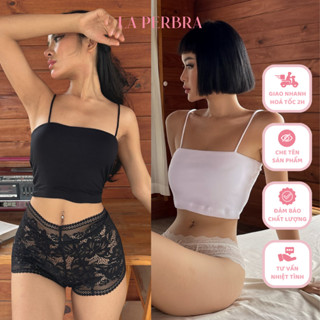 Áo Thun Nữ Crotop Hai Dây Sợi Bún Áo Ống Ngang Ngực Thiết Kế La Perbra - Joy Top