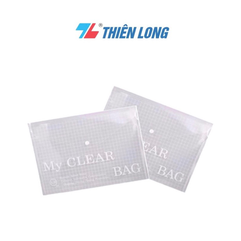 [Top Value] ( Lốc 10 cái ) Bìa hồ sơ nút My Clear Bag - Loại nhựa PE dầy