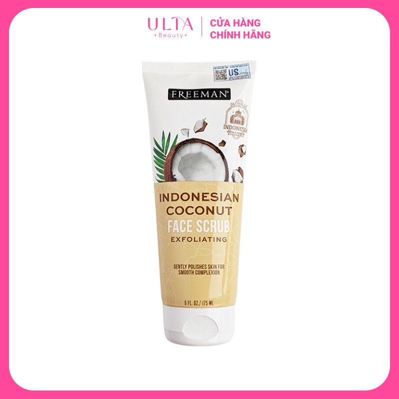Tẩy Tế Bào Chết Da Mặt Freeman Dừa Indonesia & Đường Exfoliating Indonesian Coconut Face Scrub (175ml)