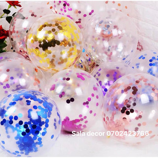 Set 5/10 bóng Sequin trong suốt bên trong hạt kim tuyến 12",10"