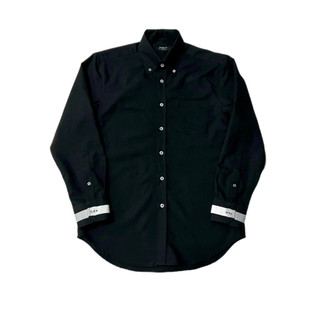 PHNT Oxford Shirt in Black with White Cuff Band