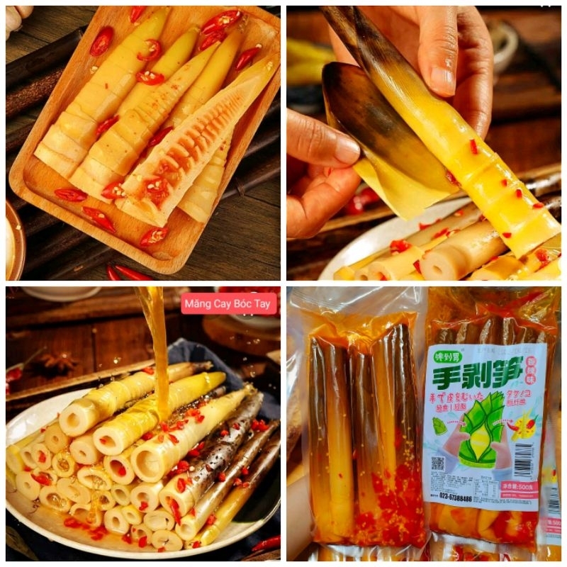 MĂNG Cay TỨ XUYÊN nguyên vỏ ngâm ớt gói 500g Hót Tiktok