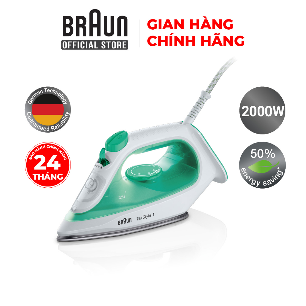Bàn là hơi nước Braun SI1040GR-Hàng chính hãng bảo hành 24 tháng