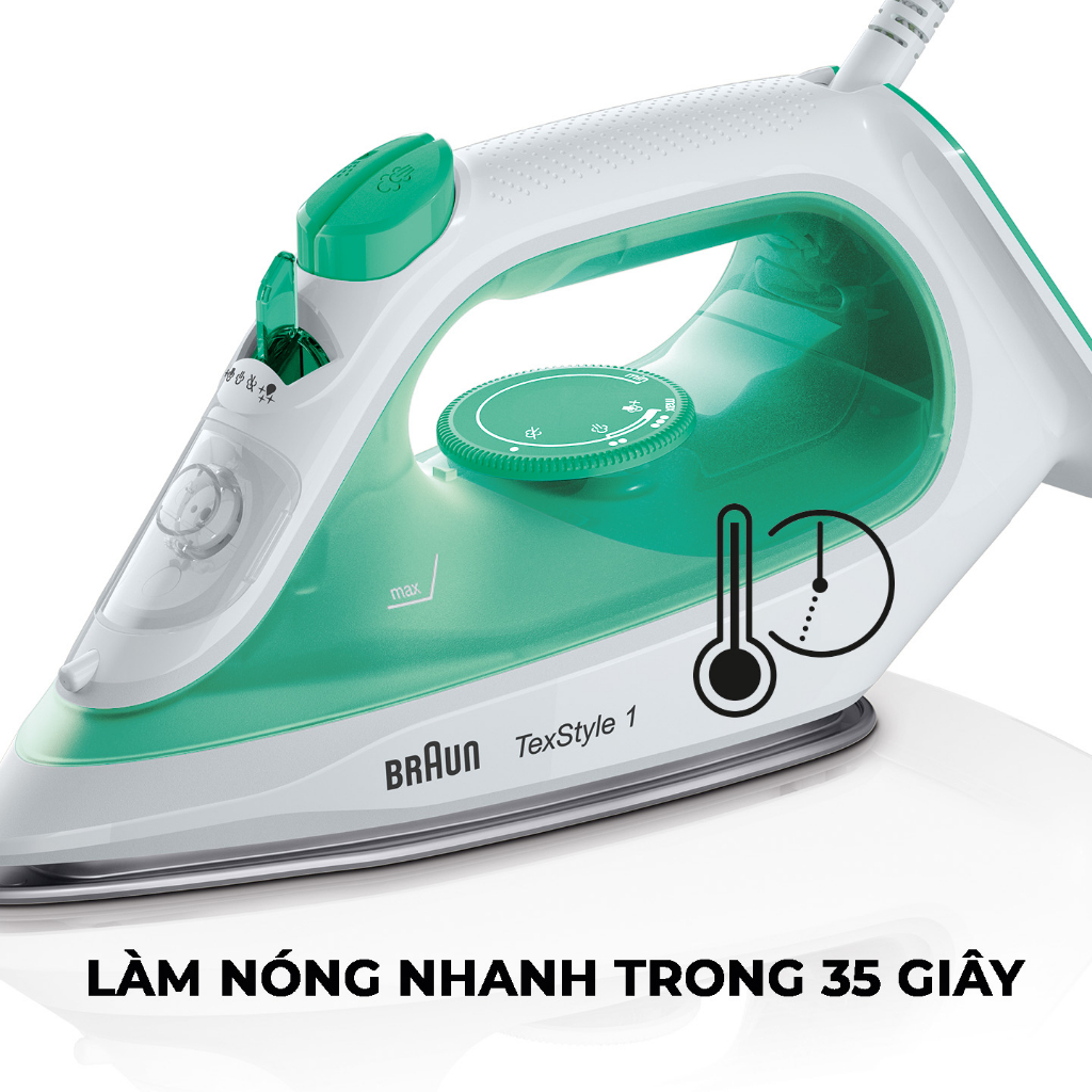 Bàn là hơi nước Braun SI1040GR-Hàng chính hãng bảo hành 24 tháng