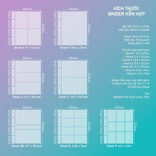 Sổ đựng card BINDER hỗn hợp (BINDER BÌA HÀN)