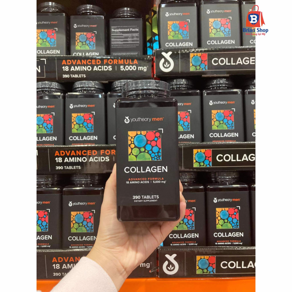 Collagen Men youtheory dành cho Nam giới 390 viên của Mỹ