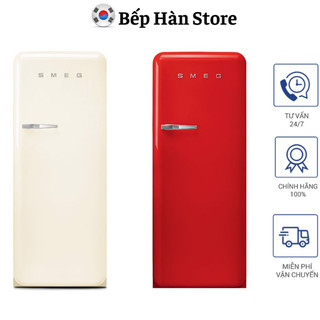 Tủ lạnh smeg fab28rrd5, dung tích 270l, có ngăn làm đá riêng, phong cách cổ điển, sang trọng, nhập đức, bh 12 tháng