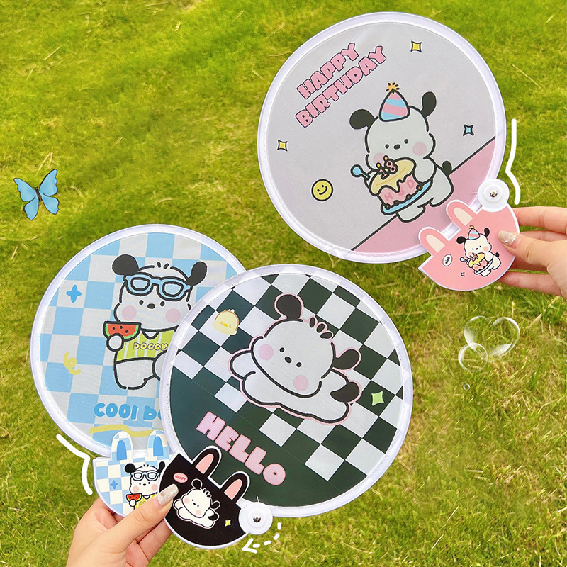 🍄Sanrio Quạt Gấp Hoạt Hình Dễ Thương - Size Lớn Có Tay Cầm - Quạt Nhỏ Bỏ Túi