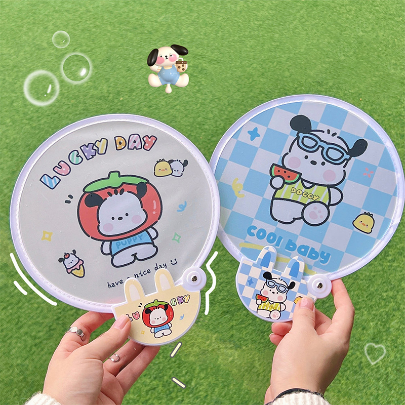 🍄Sanrio Quạt Gấp Hoạt Hình Dễ Thương - Size Lớn Có Tay Cầm - Quạt Nhỏ Bỏ Túi