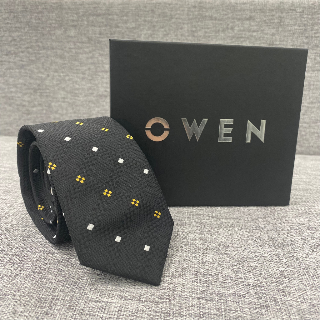 Cà vạt nam OWEN chất liệu silk poly mềm mại cao cấp thiết kế kiểu cavat bản nhỏ sang trọng đẳng cấp