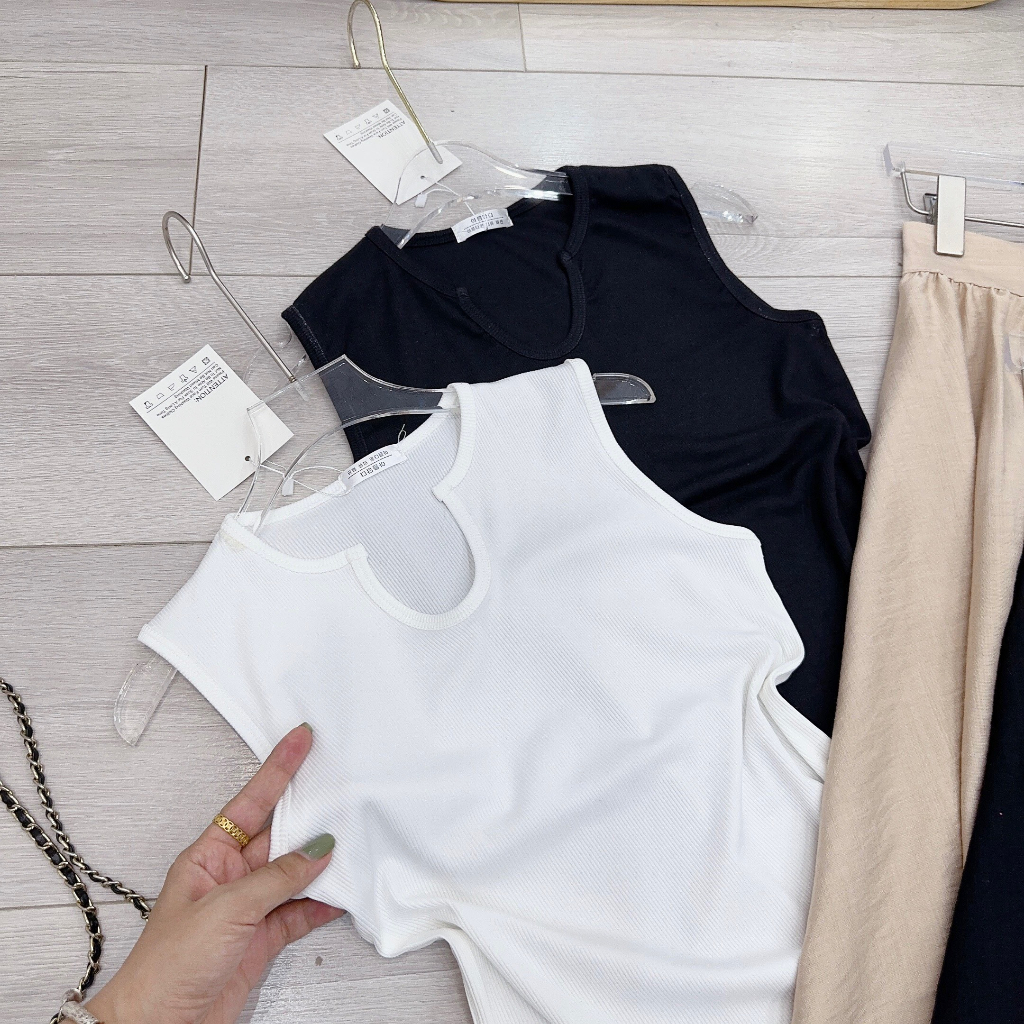 SET ÁO LEN TĂM BODY CỔ V NHỎ MIX CHÂN VÁY ĐŨI XƯỚC 2 MÀU