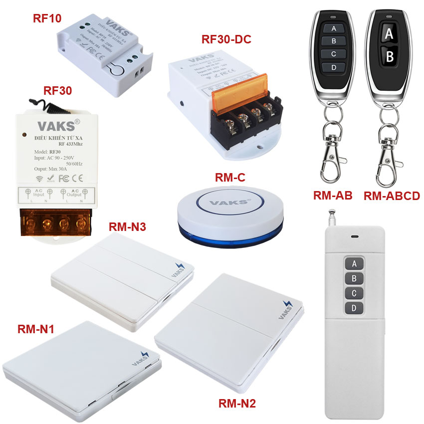 Nút nhấn remote không dây phát sóng RF 433Mhz - Vuông