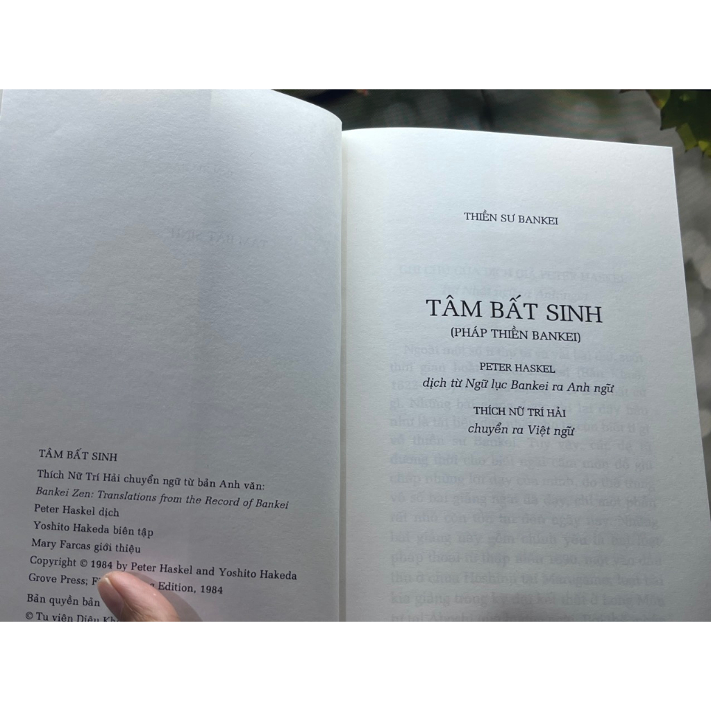 Sách - TÂM BẤT SINH - Pháp thiền Bankei