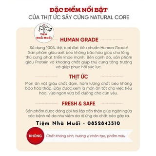 THỊT ỨC SẤY GIÒN CHO CHÓ NATURAL CORE THỊT GÀ/ THỊT VỊT