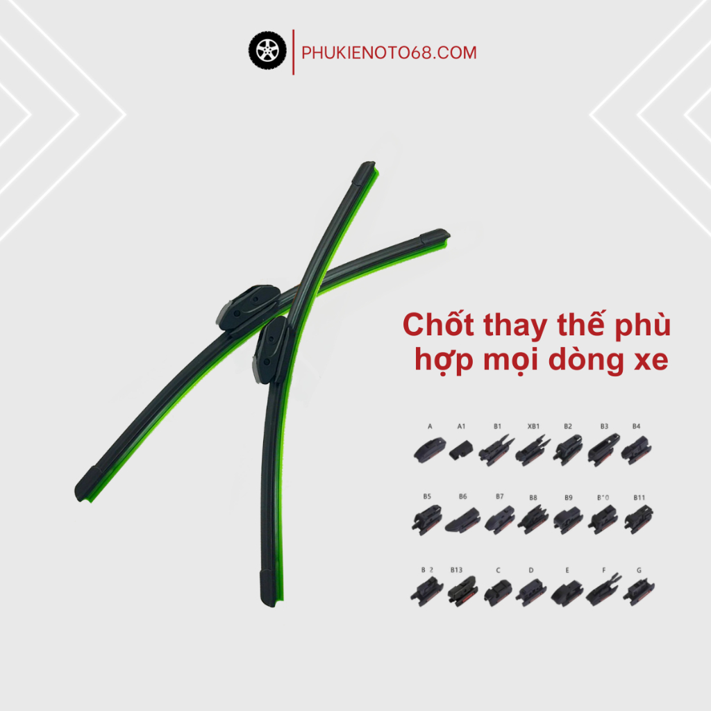 Gạt mưa Silicone xe oto, xe hơi Toyota Vios, Avanza, Hiace, Camry, Zace, Rush, Yaris, Wigo, Innova, Fortuner...