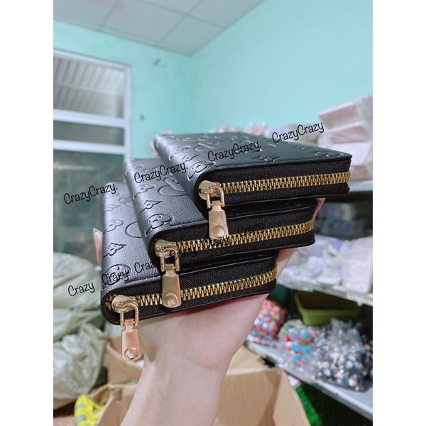 Ví Cầm Tay Dáng Dài 20cm Hình Gấu Mochi Dập Nổi