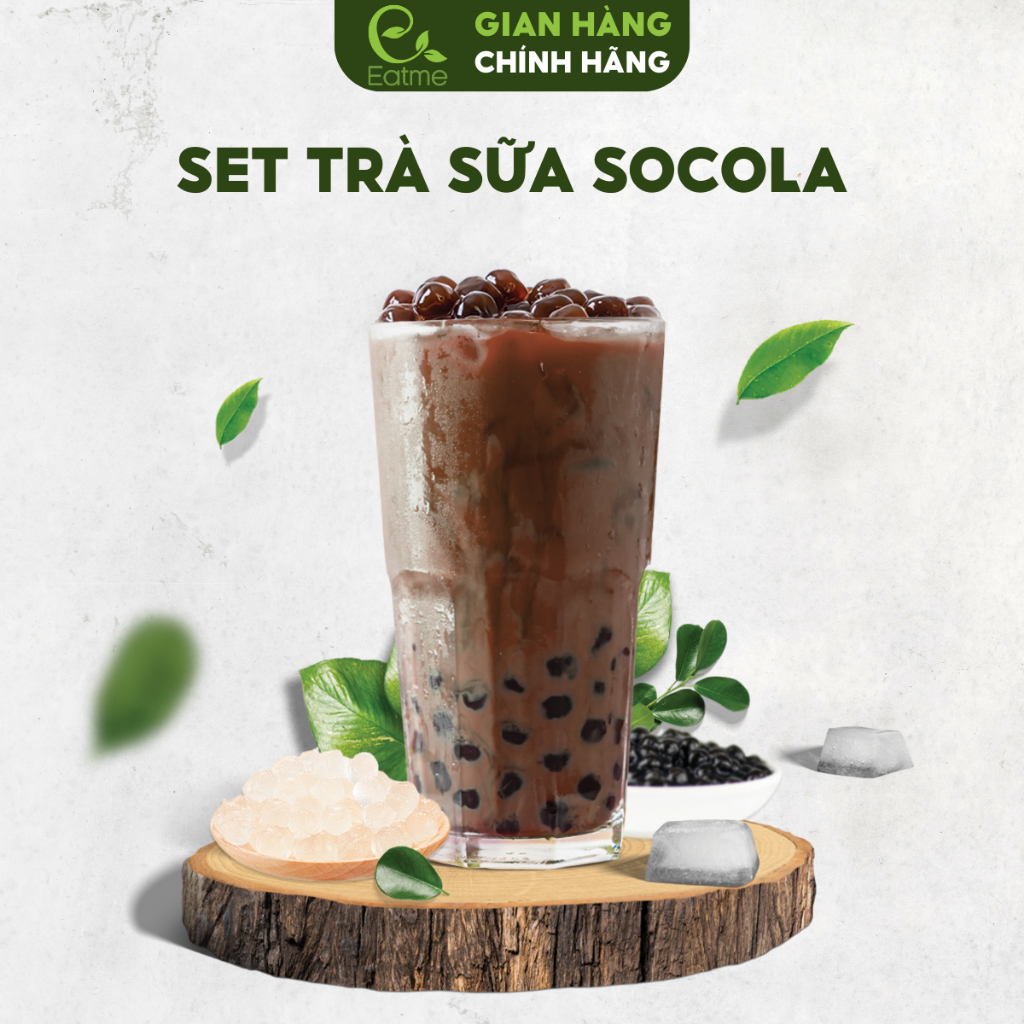 Set Trà Sữa Socola EatMe - Set Nấu Trà Sữa Socola 15 20 Ly