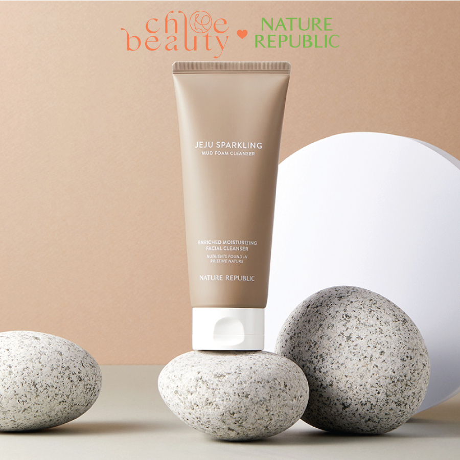 Sữa rửa mặt bùn khoáng NATURE REPUBLIC Jeju Spakling Mud Foam Cleanser 150ml