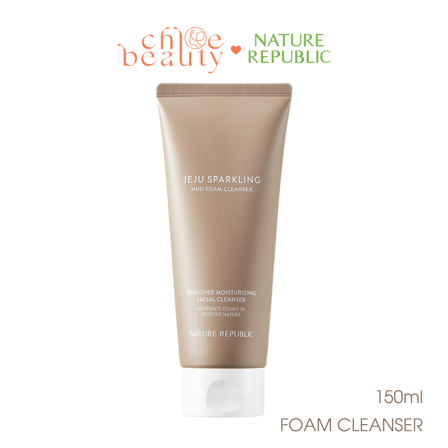 Sữa rửa mặt bùn khoáng NATURE REPUBLIC Jeju Spakling Mud Foam Cleanser 150ml