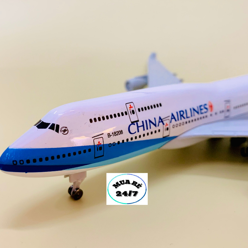 Máy Bay Mô Hình B747 20cm Tỉ Lệ 1:400 Hãng "China Airlines"