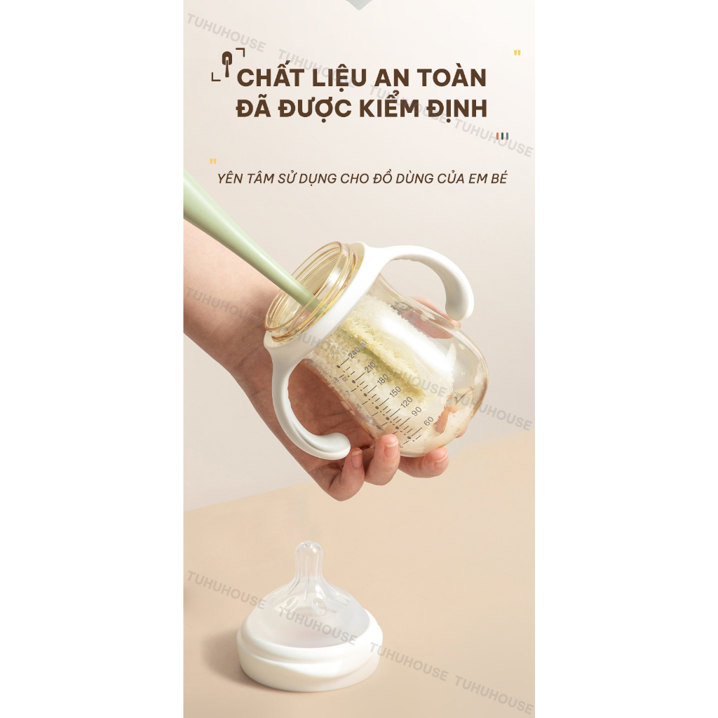 Cọ rửa bình nước cốc ly cán dài, dụng cụ cọ mút bọt biển rửa bình sữa màu pastel xinh xắn, tiện lợi – HUNONA