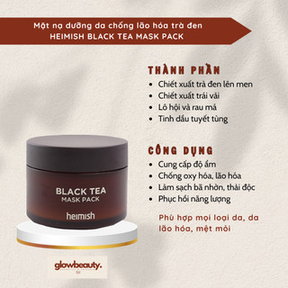 Mặt nạ dưỡng da chống lão hóa trà đen Heimish Black Tea Mask Pack 110ml