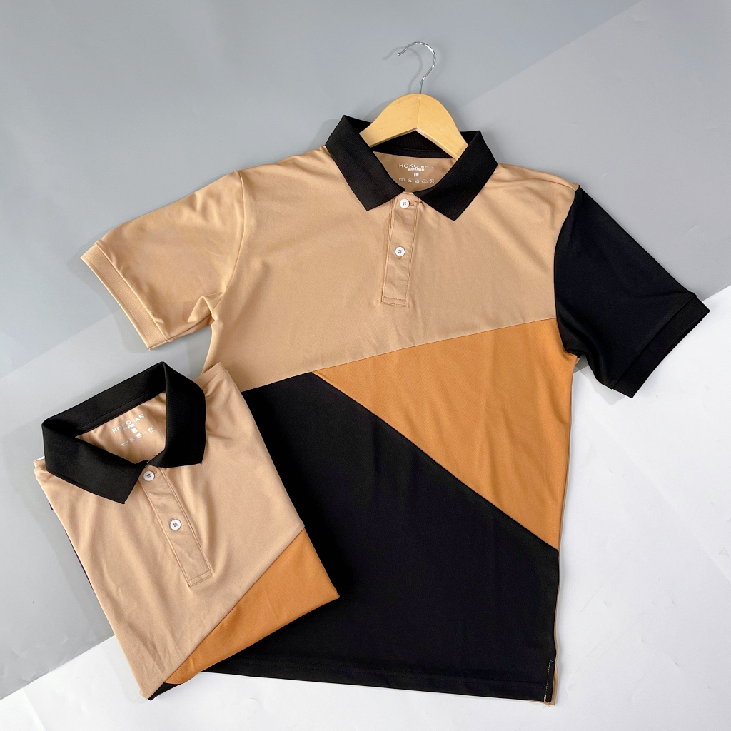 Áo POLO basic Nam cao cấp, Áo thun nam cổ trụ phối vải cá sấu dày dặn co giãn thoáng