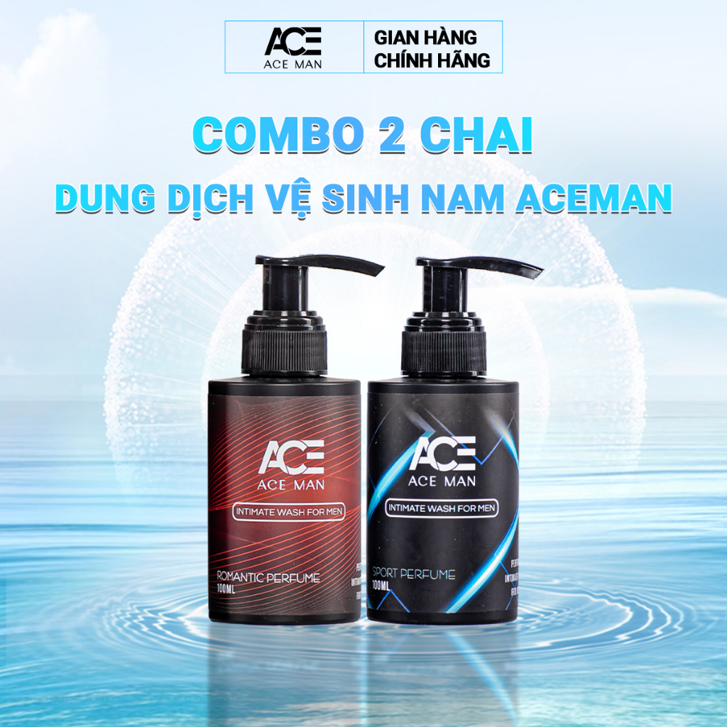 COMBO 2 chai dung dịch vệ sinh nam giới ACEMAN hương nước hoa 100ml/chai