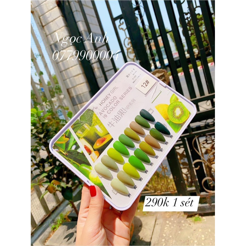 Set 9 màu honey siêu đẹp rất nhiều set,mời khách lưạ 💅tặng luôn bản màu sơn sẵn💅💅💅