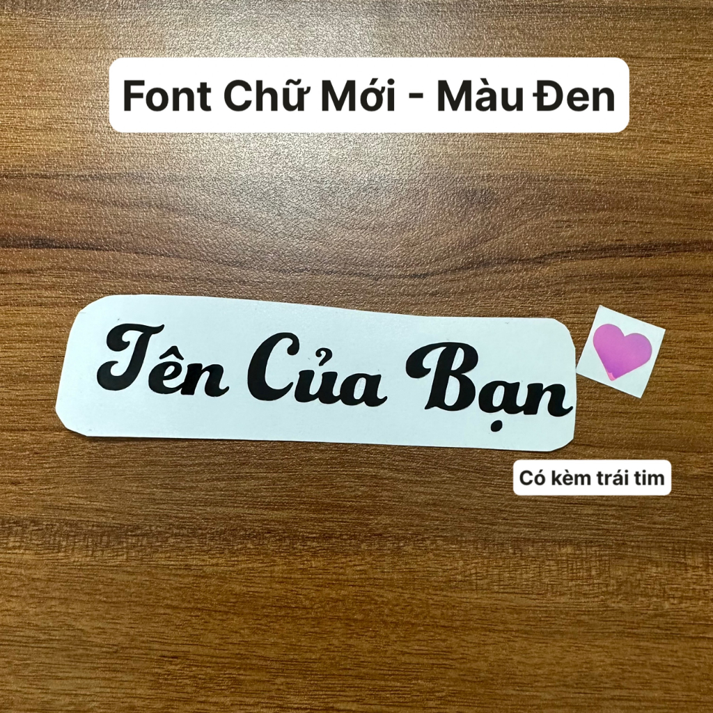 Tem decal chữ ký theo yêu cầu_Có thể in được tất cả từ tên riêng, tên tỉnh,... Dễ dàng sử dụng_Nón Bảo Hiểm Cute Shop