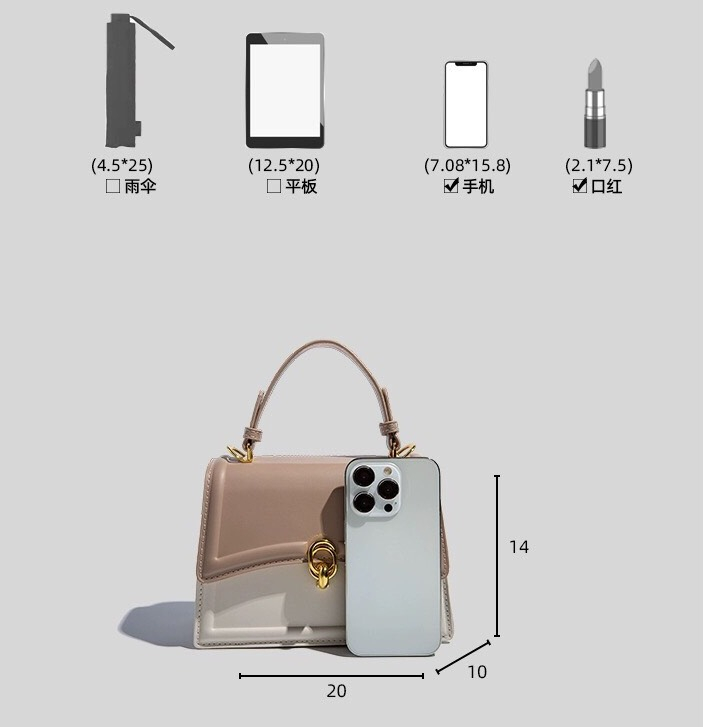 Túi xách da nữ, dây dài đeo chéo, khóa tròn nổi bật SL102