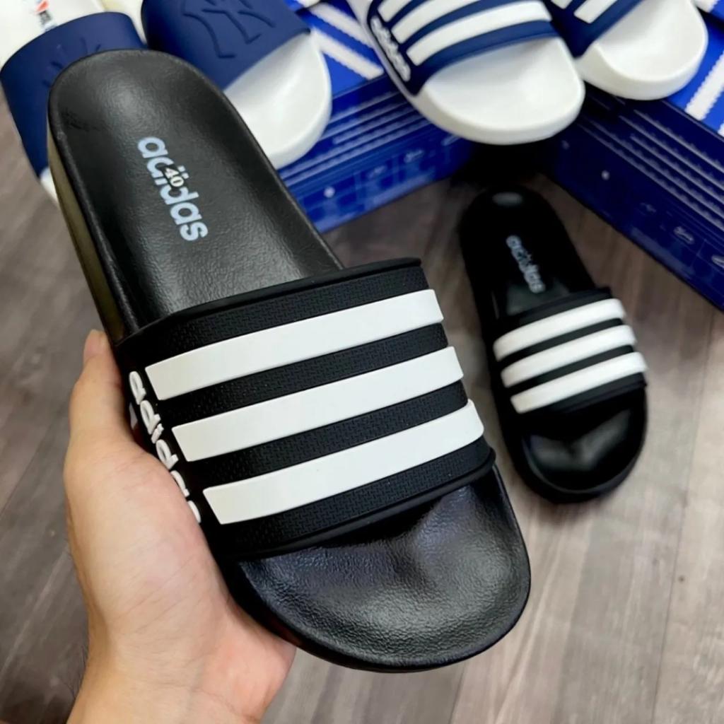 Dép Nam Dép Quai Ngang Cao Cấp ADIDAS 3 Sọc Ngang To