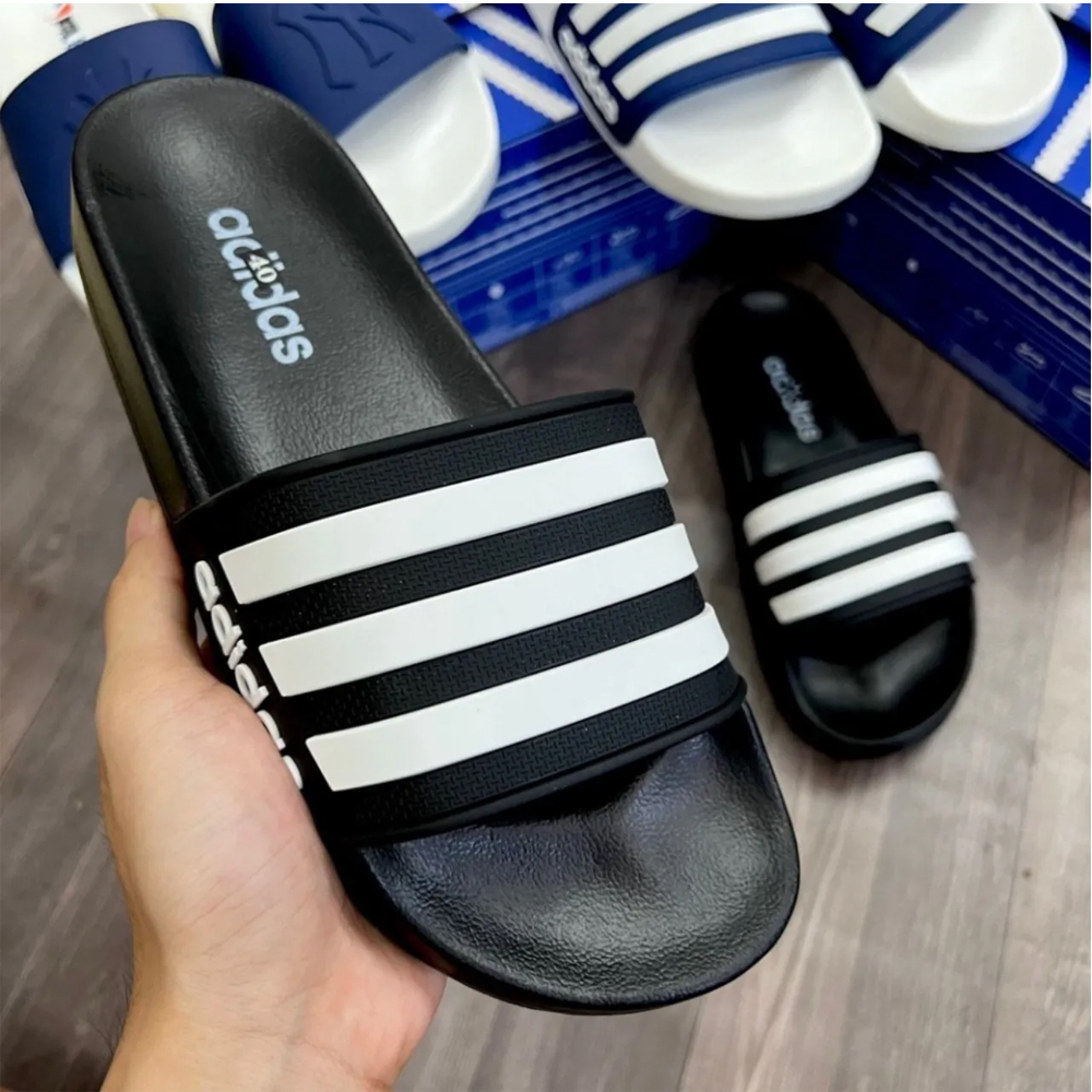 Dép Nam Dép Quai Ngang Cao Cấp ADIDAS 3 Sọc Ngang To