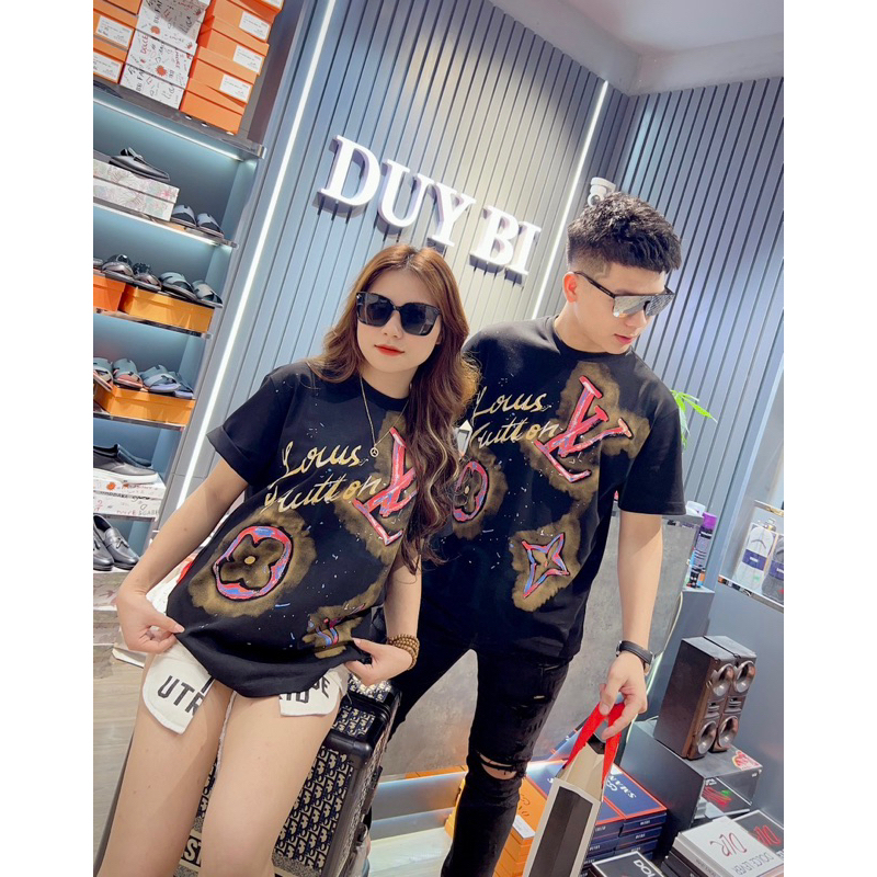 Áo Phông LV Loang Phiên Bản Mới Nhất - Áo Thun Nam Nữ Lv Chất Liệu Cotton Hình In Nhiệt 5D Cực Nét Hottrend2023
