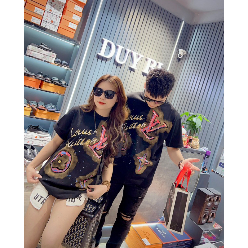 Áo Phông LV Loang Phiên Bản Mới Nhất - Áo Thun Nam Nữ Lv Chất Liệu Cotton Hình In Nhiệt 5D Cực Nét Hottrend2023