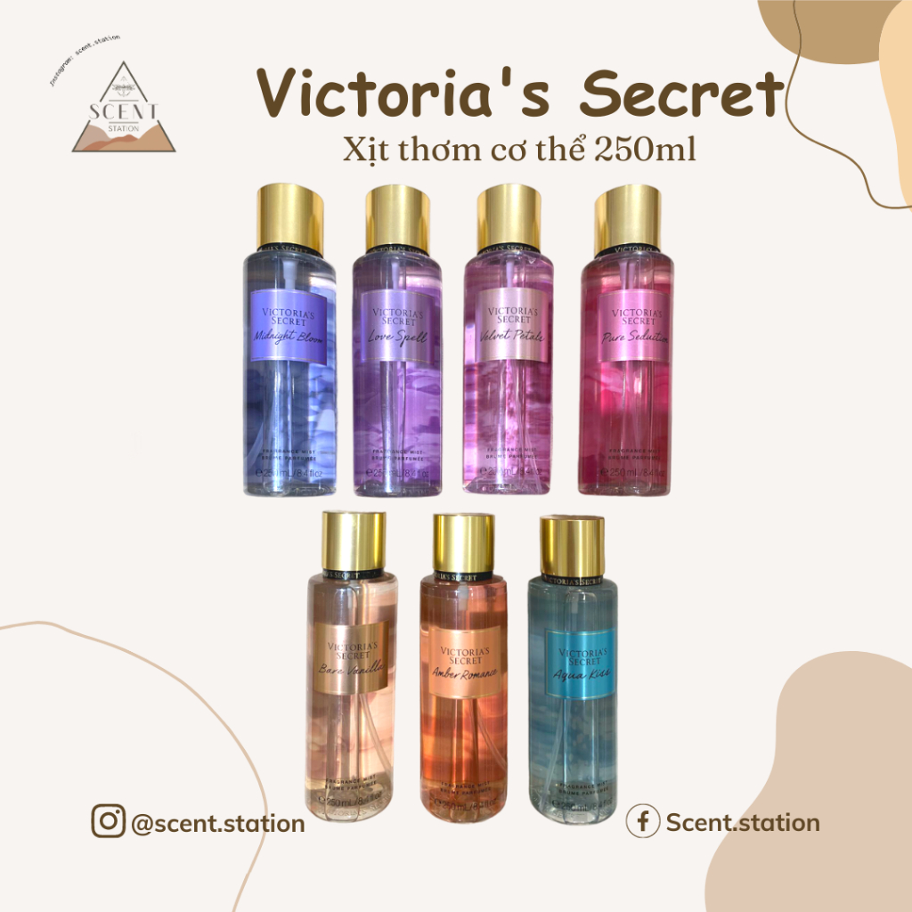 Xịt thơm toàn thân Body mist Victoria’s Secret 250ml