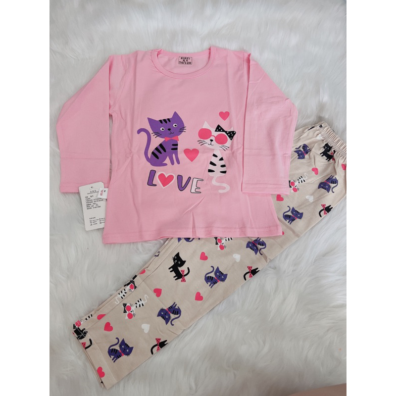 Bộ xuất hàn dài tay thun cotton cho bé trai - gái size 14-32kg