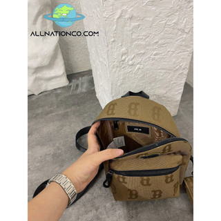 [HÀNG CHÍNH HÃNG] Balo MLB Monogram Nylon Jacquard Mini Backpack Boston Red Sox