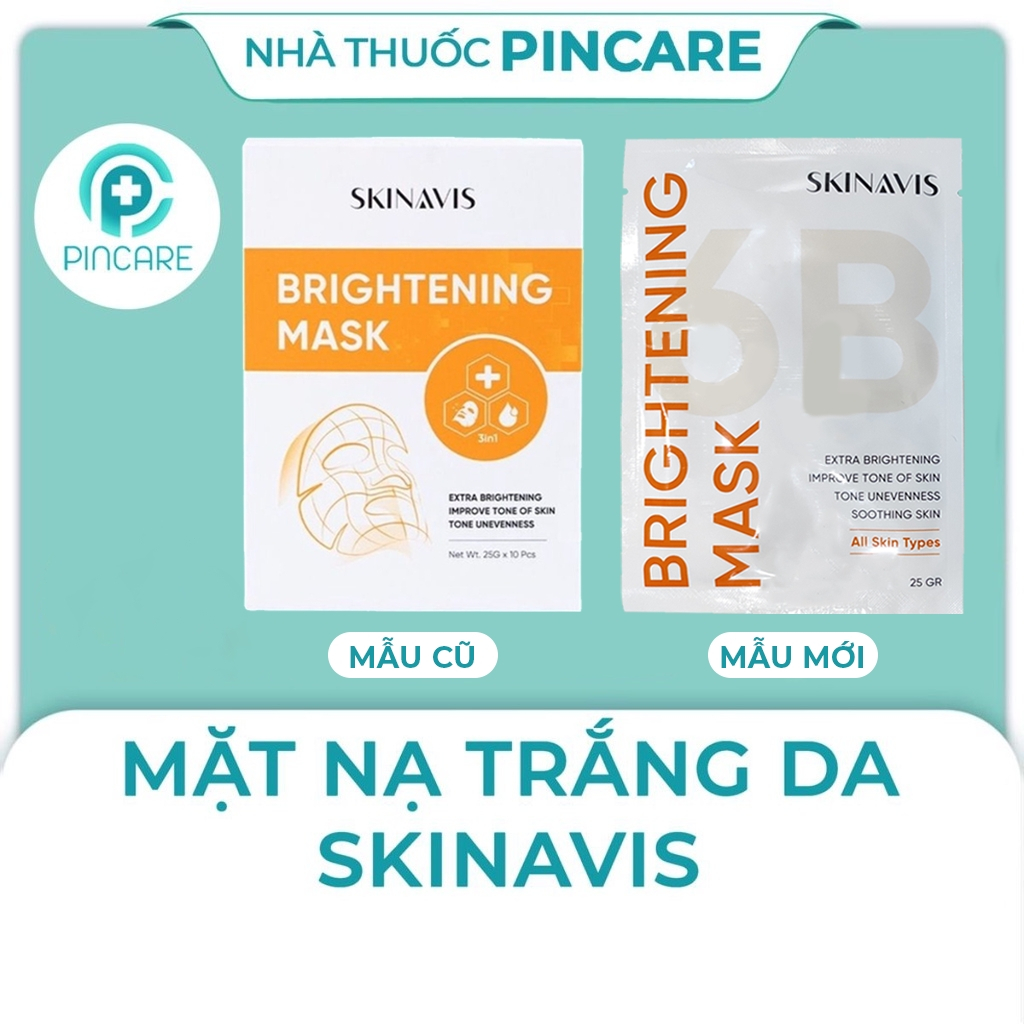 Mặt nạ trắng da Skinavis Brightening Mask (Miếng Lẻ) - Hàng Chính Hãng - Nhà thuốc PinCare