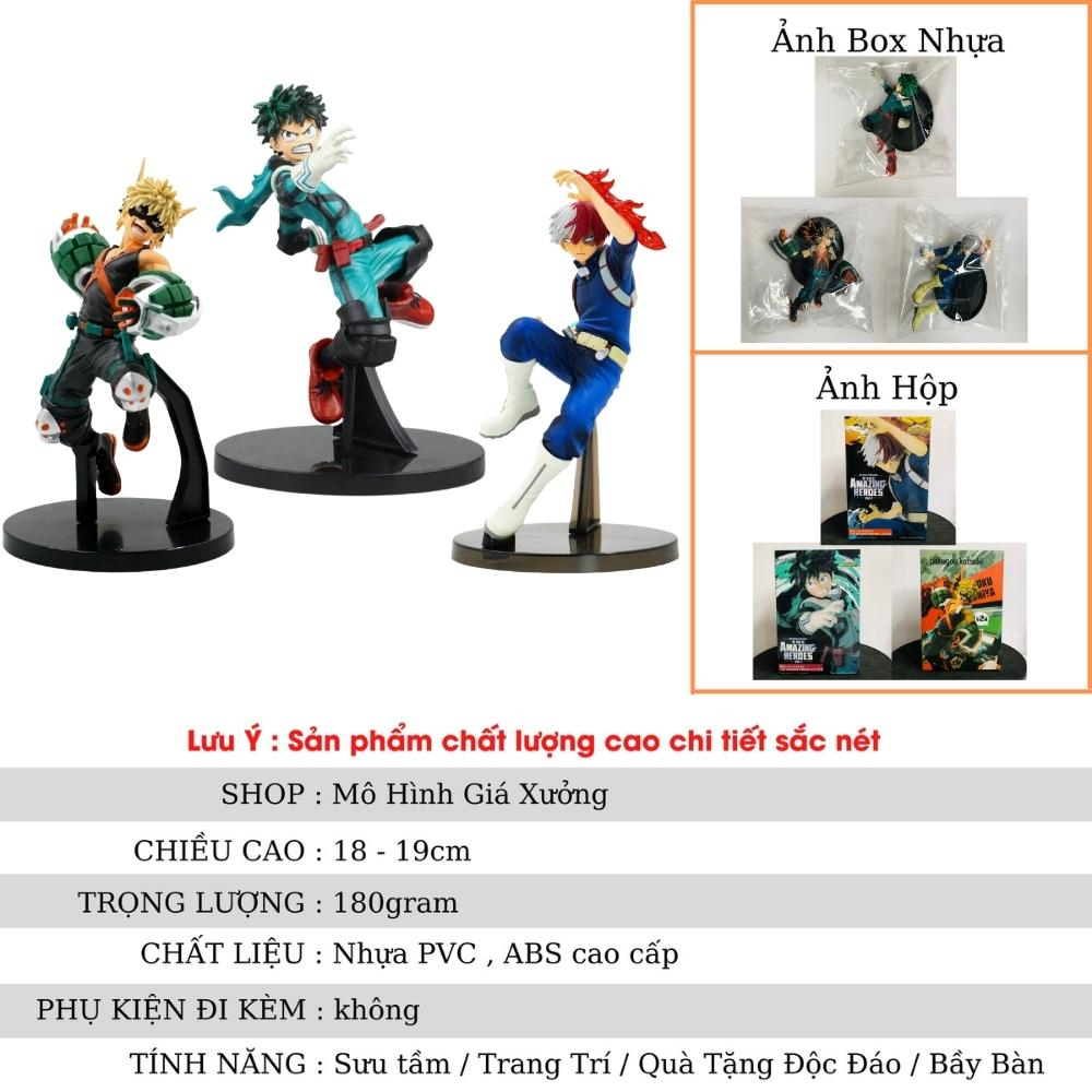 Mô Hình Học Viện Anh Hùng Bakugo Katsuki Todoroki Shouto Deku Midoriya Izuku - Cao 18 - 19cm - My Hero Academia